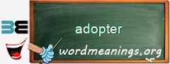 WordMeaning blackboard for adopter